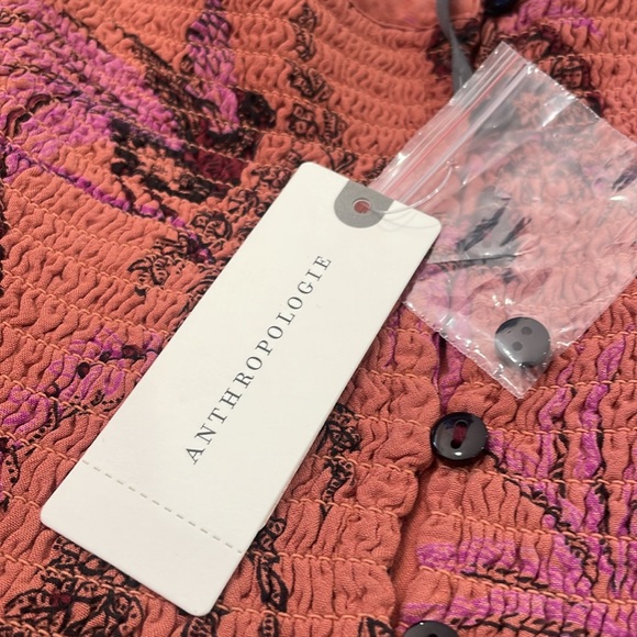 New ANTHROPOLOGIE PUFF SLEEVED Smocked Dress mini - Picture 5 of 5